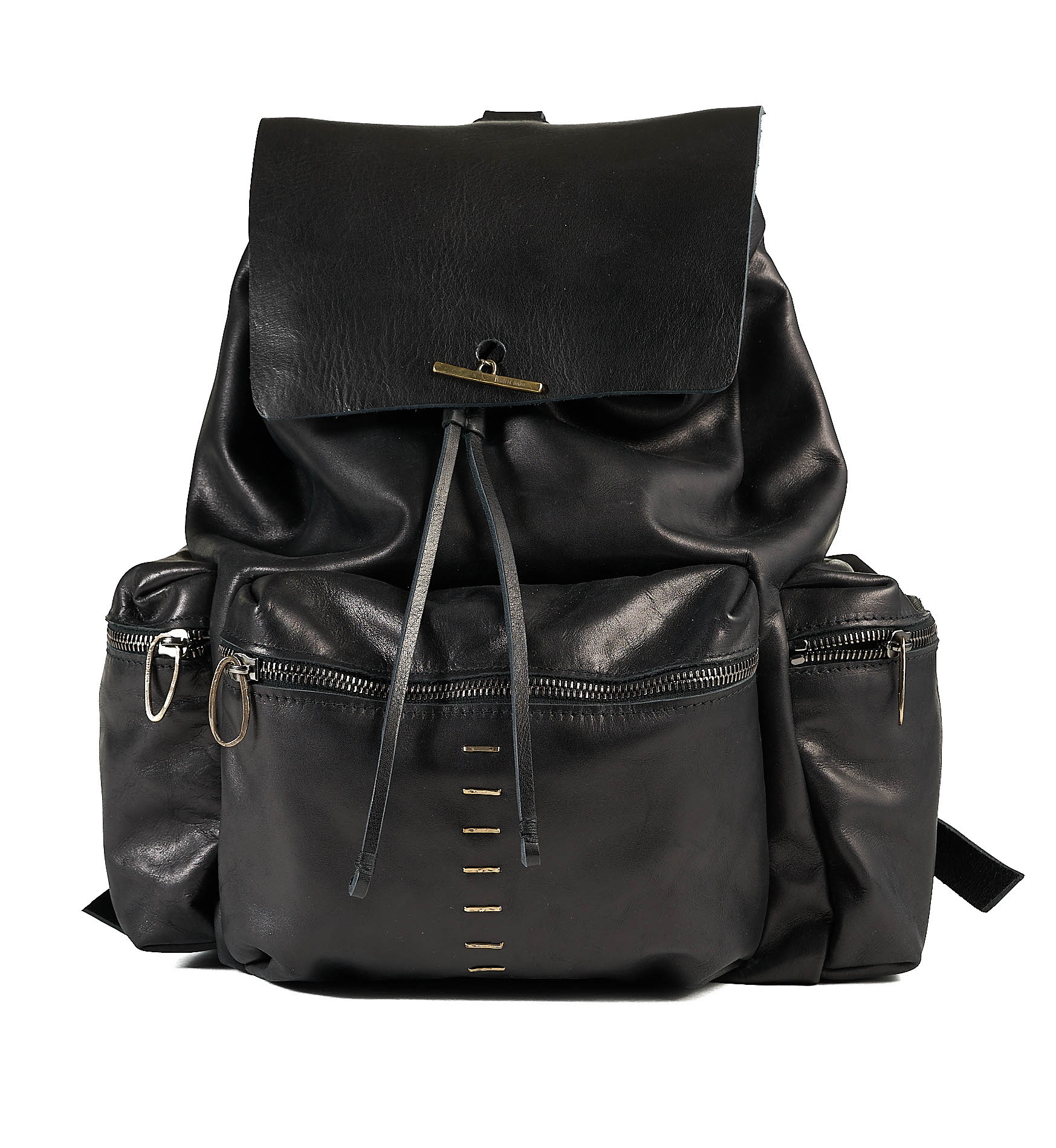 daniele basta leather and silver bags - FRONT